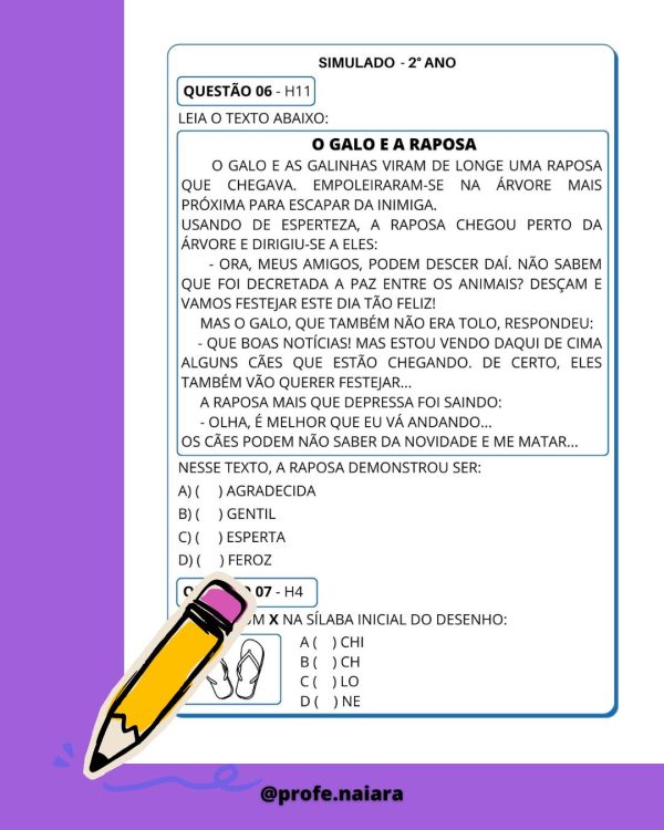Simulado SAEB 2° ANO - 2° Edição - Imagem 4