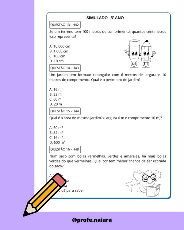 Simulado SAEB Matemática - 5° ANO 2° Edição - Imagem 5