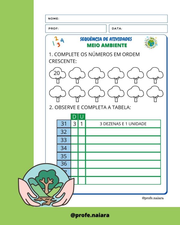 Sequência de atividades: Meio ambiente matemática 1° Ano - Imagem 6