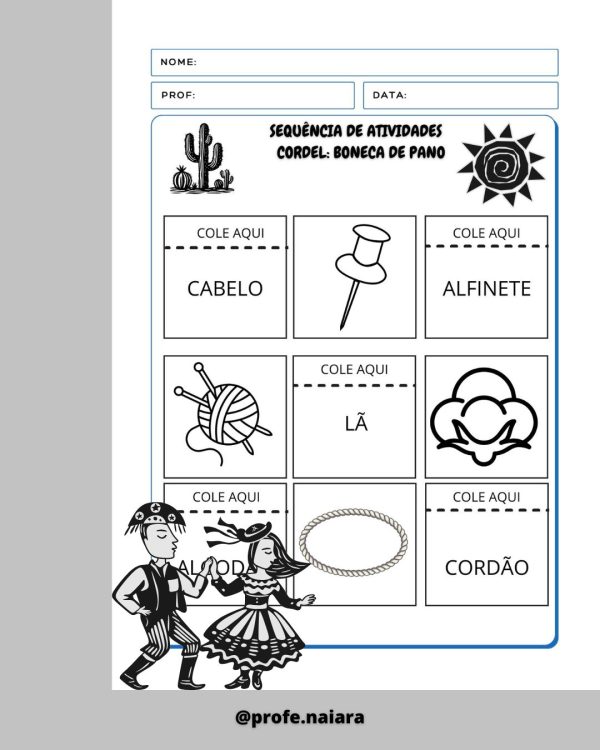 Sequência de atividades: Cordel boneca de pano 2° Ano - Imagem 6