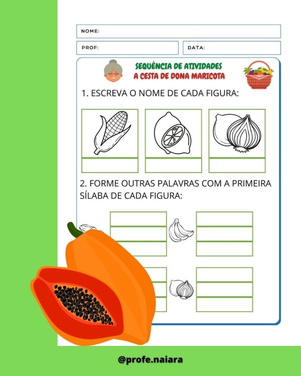 Sequência de Atividades A cesta da dona Maricota 2° ano - Image 7