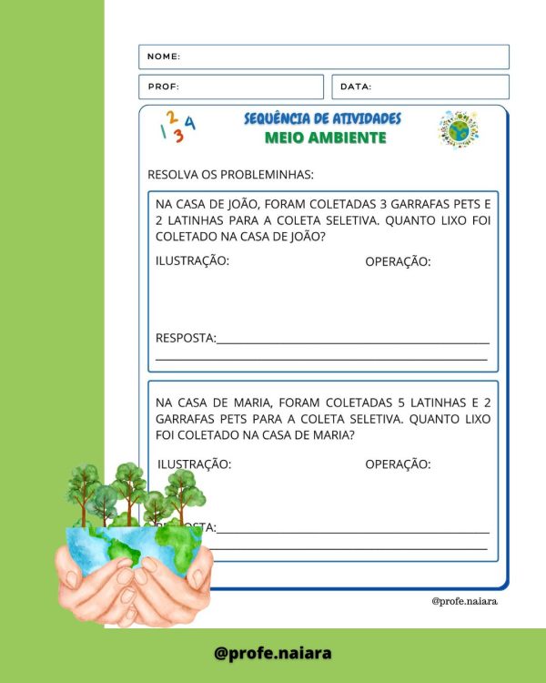 Sequência de atividades: Meio ambiente matemática 1° Ano - Imagem 7