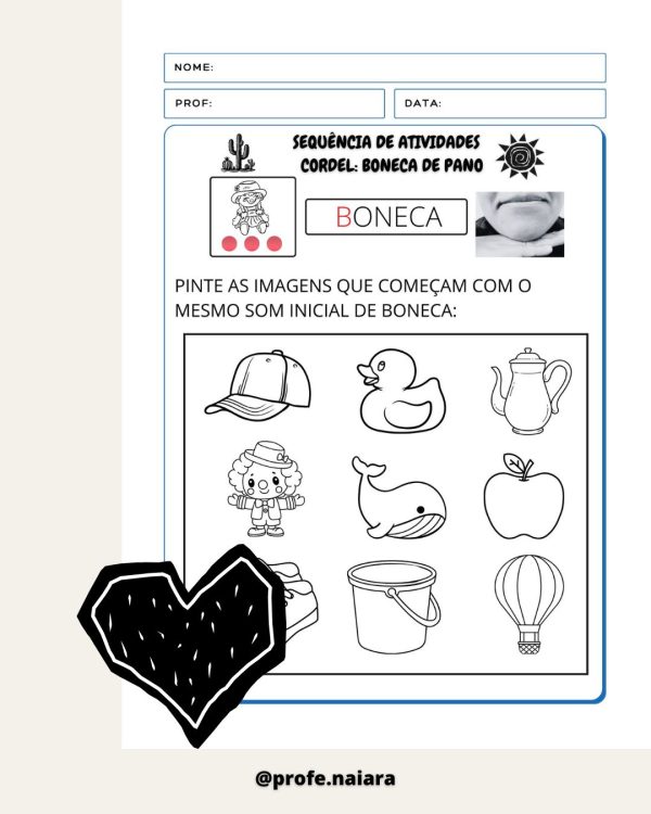 Sequência de atividades: Cordel boneca de pano 1° Ano - Imagem 7