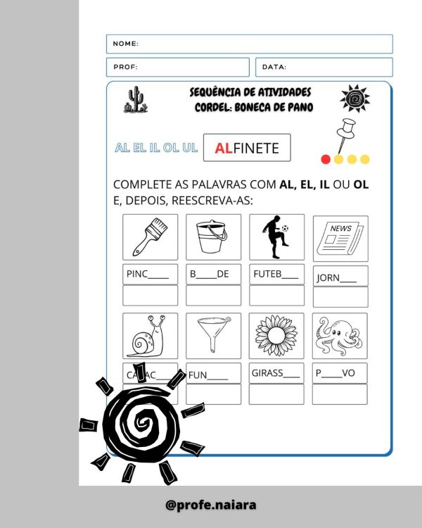 Sequência de atividades: Cordel boneca de pano 2° Ano - Imagem 7
