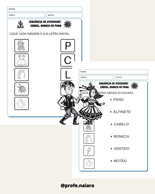 Sequência de atividades: Cordel boneca de pano 1° Ano - Imagem 8