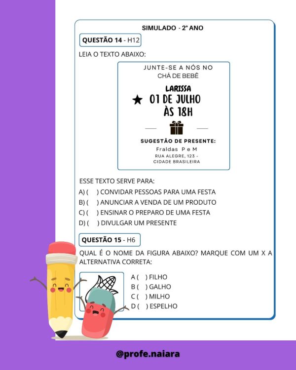 Combo SAEB Língua portuguesa e Matemática - 2° ANO 2° Edição - Imagem 5