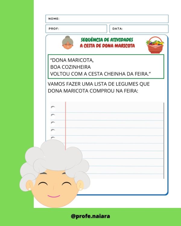 Sequência de Atividades A cesta da dona Maricota 2° ano - Image 9