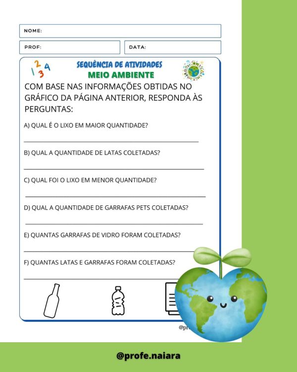 Sequência de atividades: Meio ambiente matemática 1° Ano - Imagem 9