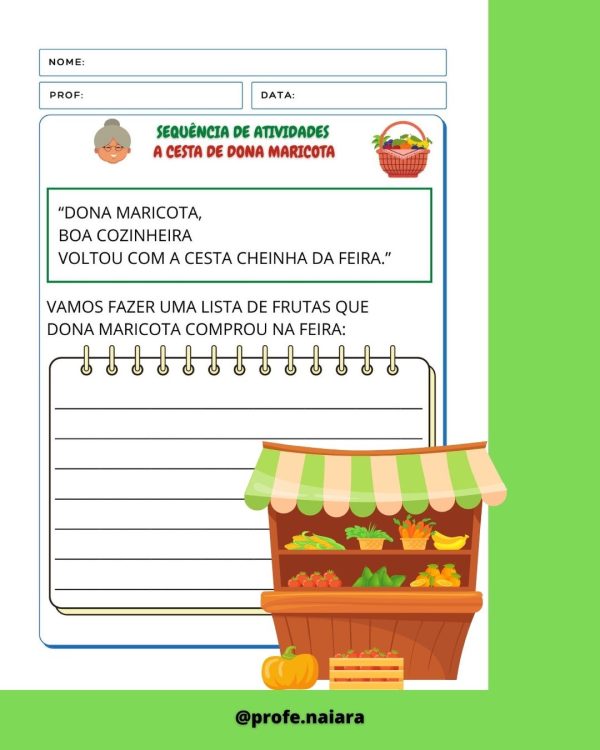 Sequência de Atividades A cesta da dona Maricota 2° ano - Image 10