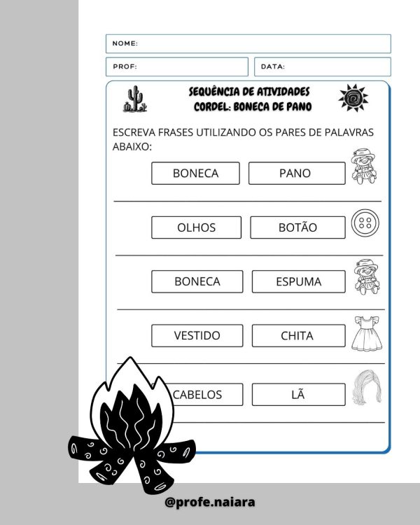 Sequência de atividades: Cordel boneca de pano 2° Ano - Imagem 10