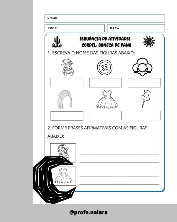 Sequência de atividades: Cordel boneca de pano 2° Ano - Imagem 11