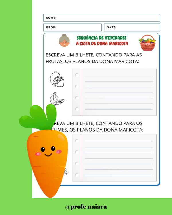 Sequência de Atividades A cesta da dona Maricota 2° ano - Image 12