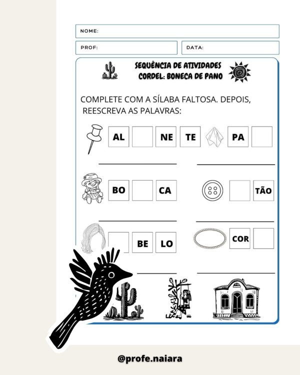 Sequência de atividades: Cordel boneca de pano 1° Ano - Imagem 12