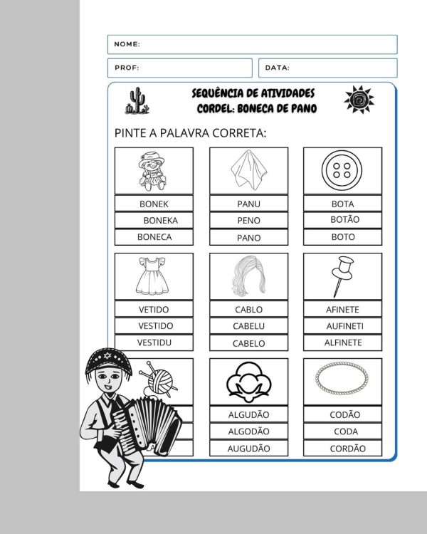 Sequência de atividades: Cordel boneca de pano 2° Ano - Imagem 14