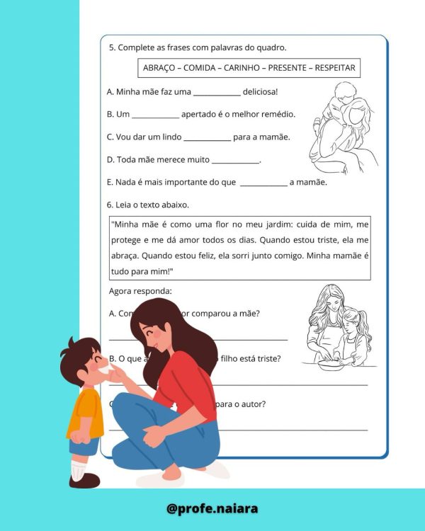 Sequência didática Dia das Mães para 3°ano - Imagem 5