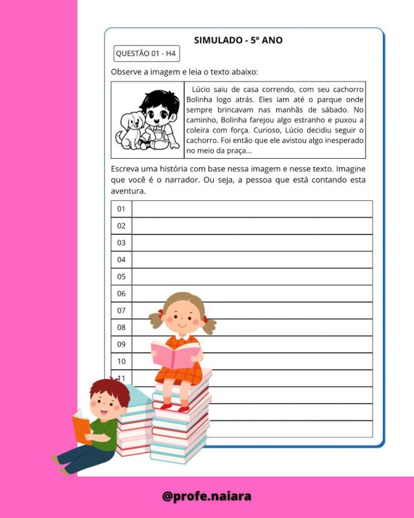 SAEB produção de texto 5° ano - Imagem 3