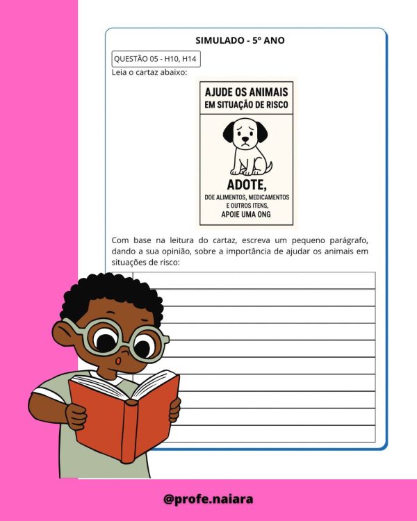 SAEB produção de texto 5° ano - Imagem 5