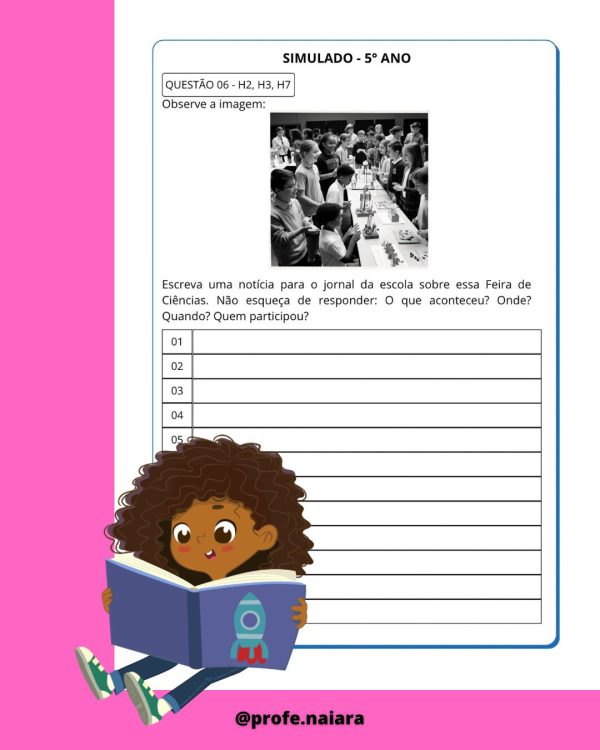 SAEB produção de texto 5° ano - Imagem 6