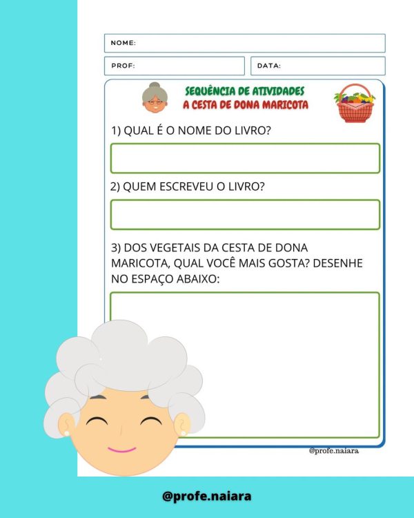 Sequência de Atividades A cesta da dona Maricota 1° ano - Image 3