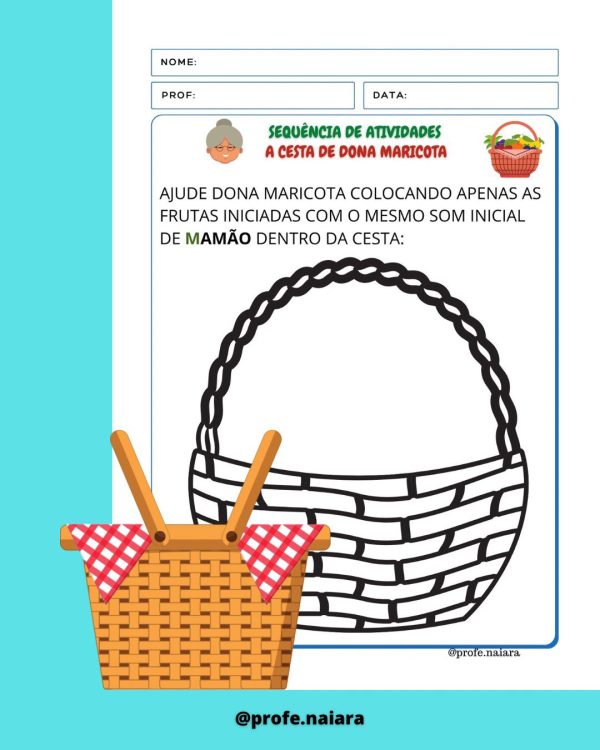 Sequência de Atividades A cesta da dona Maricota 1° ano - Image 5