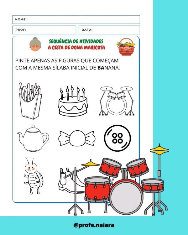 Sequência de Atividades A cesta da dona Maricota 1° ano - Image 9