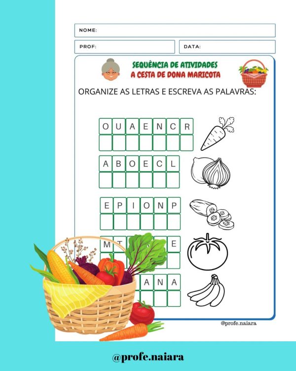 Sequência de Atividades A cesta da dona Maricota 1° ano - Image 11