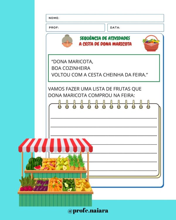 Sequência de Atividades A cesta da dona Maricota 1° ano - Image 12