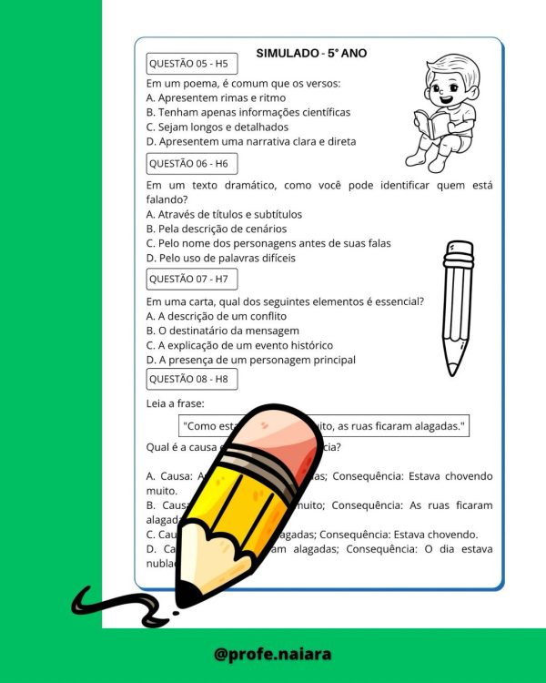 Super combo SAEB 5° ano - Língua portuguesa e matemática  - Imagem 10