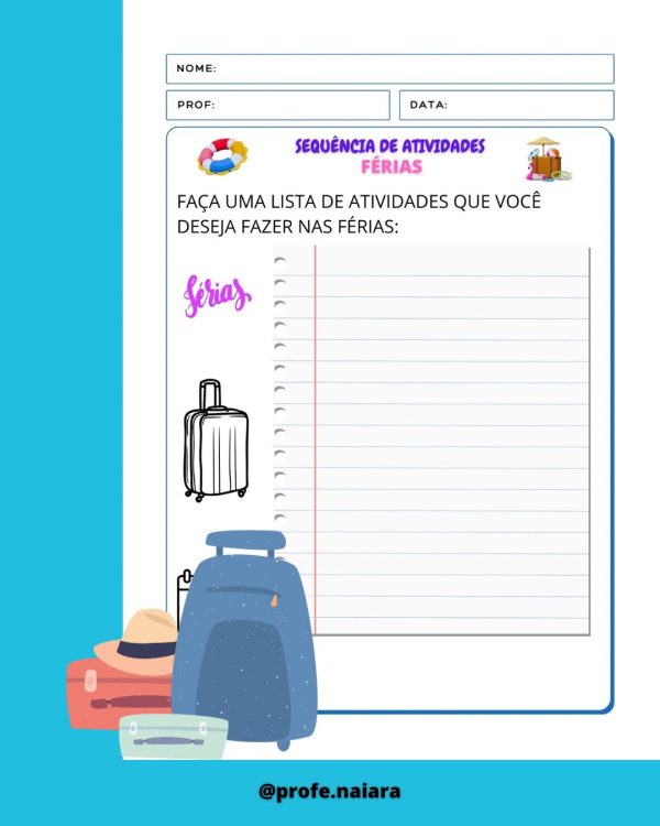 Sequência de atividades: Férias 1° Ano - Imagem 5
