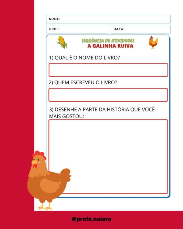 Sequência de Atividades A galinha ruiva 1° ano - Imagem 2