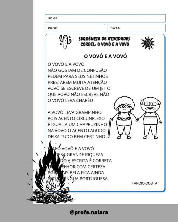 Sequência de atividades: Cordel O vovô e a vovó 2° ano - Imagem 2