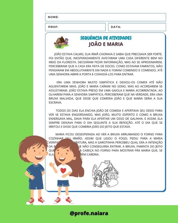 Sequência de Atividades: João e Maria  2° ano - Imagem 4