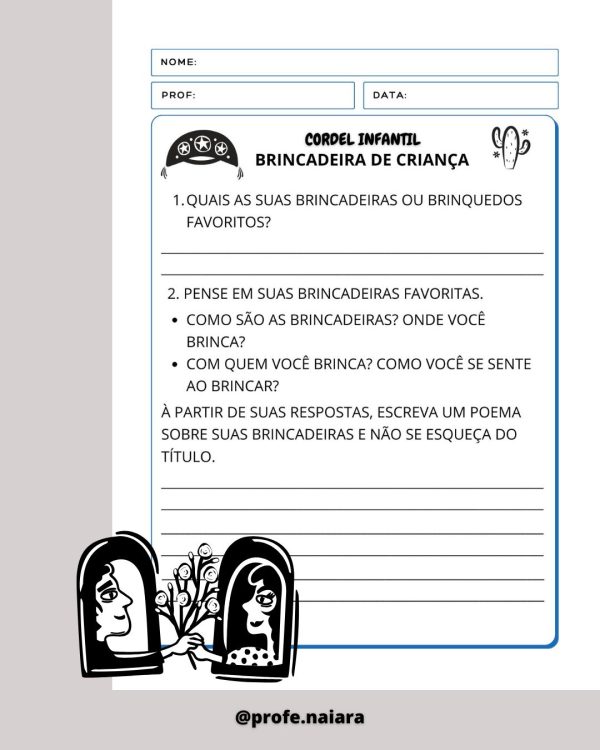 Sequência de atividades: Cordel brincadeira de criança 2° Ano - Imagem 4