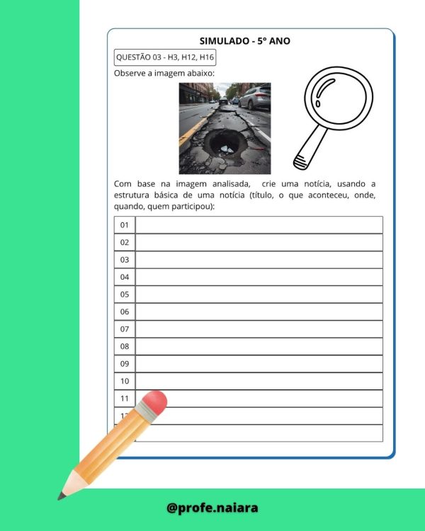 SAEB produção de texto 5° Ano 2° Edição - Imagem 4