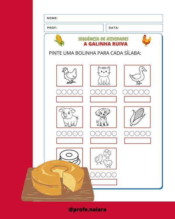 Sequência de Atividades A galinha ruiva 1° ano - Imagem 6