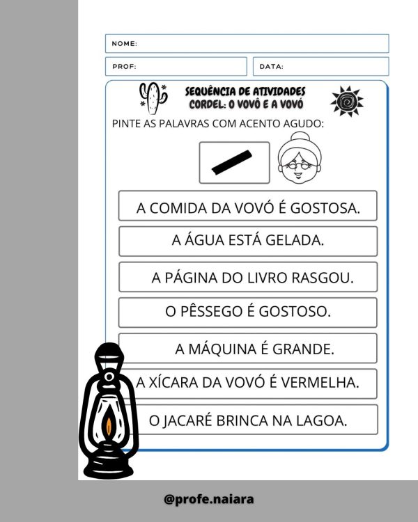 Sequência de atividades: Cordel O vovô e a vovó 2° ano - Imagem 7