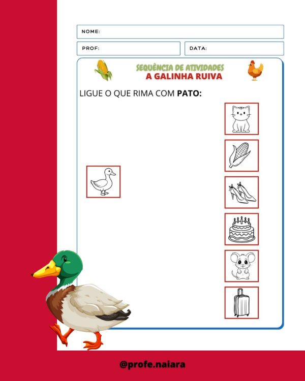 Sequência de Atividades A galinha ruiva 1° ano - Imagem 7