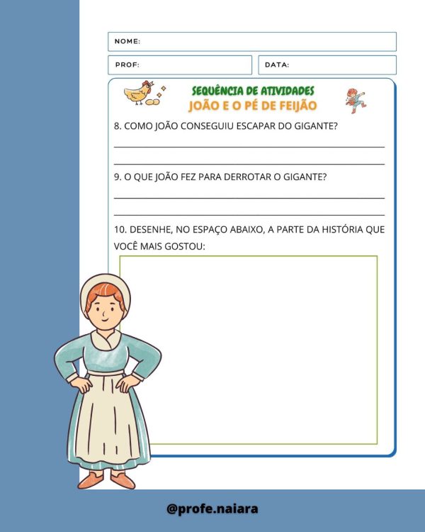Sequência de Atividades: João e o pé de feijão  1° ano - Imagem 8
