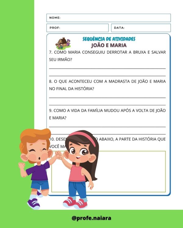 Sequência de Atividades: João e Maria  2° ano - Imagem 8