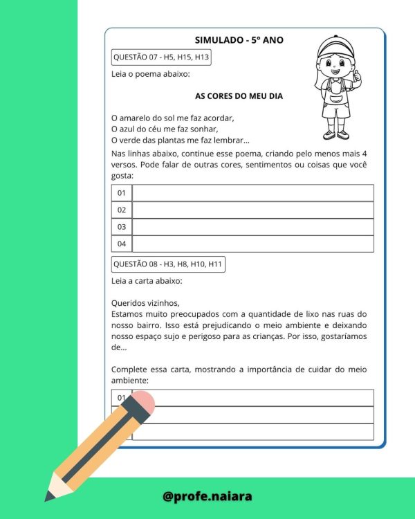 SAEB produção de texto 5° Ano 2° Edição - Imagem 8