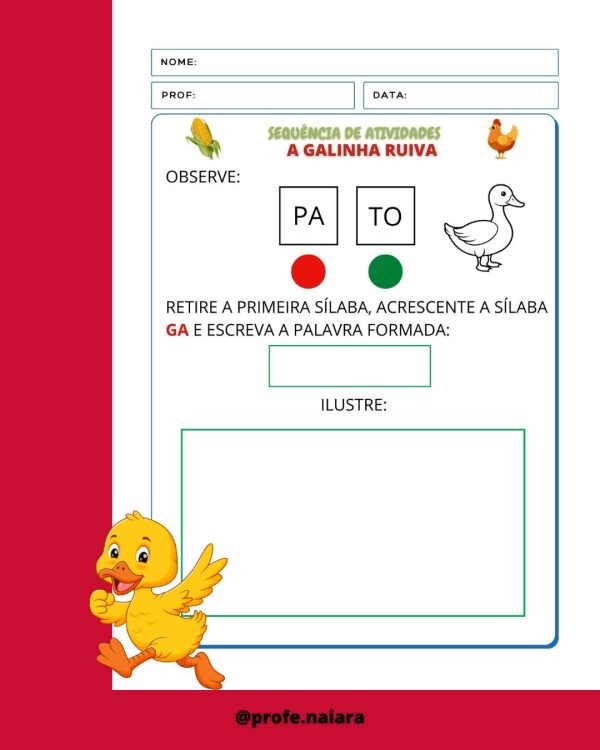 Sequência de Atividades A galinha ruiva 1° ano - Imagem 8