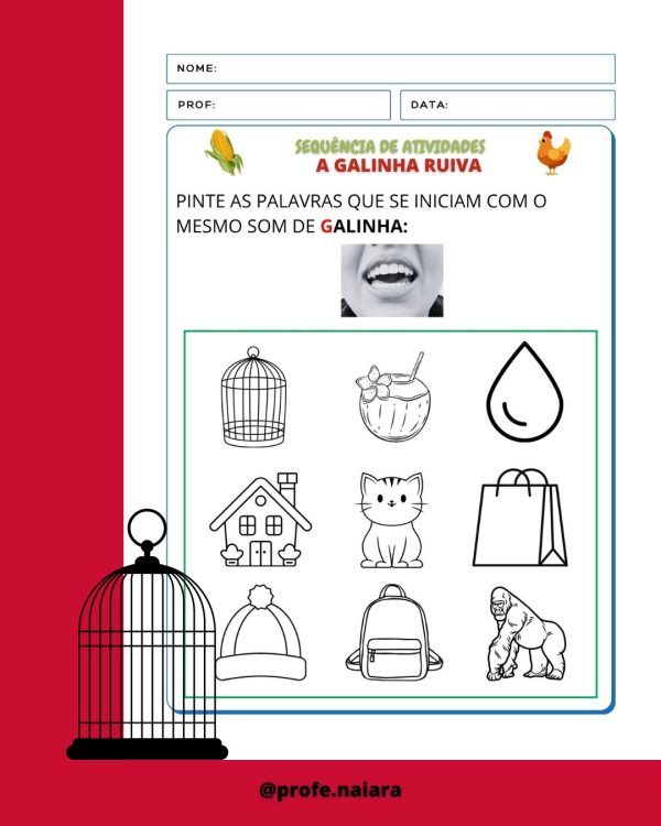 Sequência de Atividades A galinha ruiva 1° ano - Imagem 9
