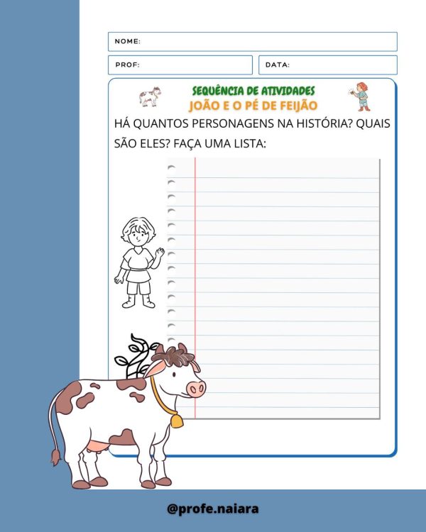 Sequência de Atividades: João e o pé de feijão  1° ano - Imagem 10