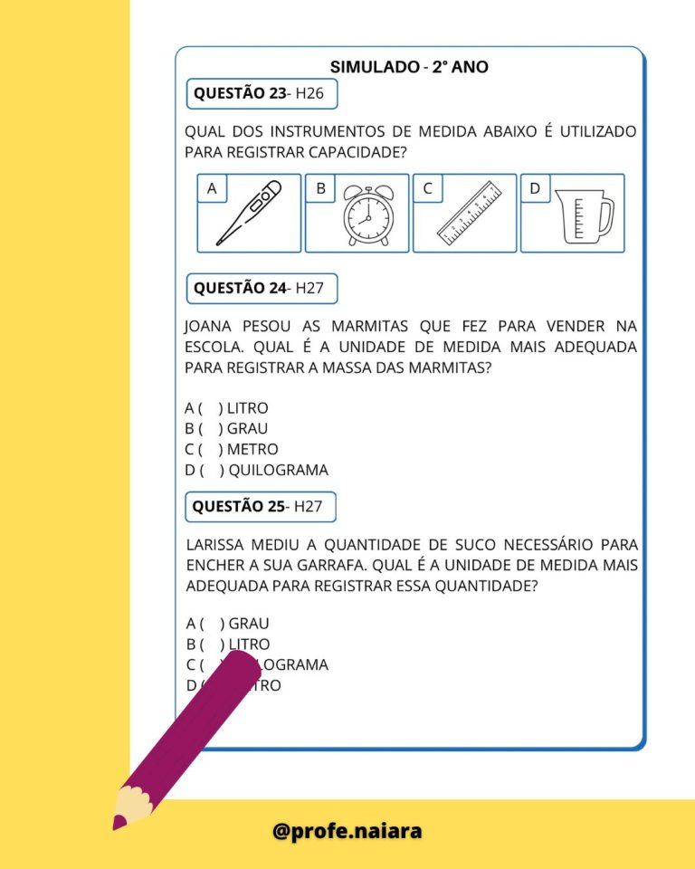 Simulado SAEB Matemática 2° Ano – 2° Edição – Naiara Materiais Pedagógicos