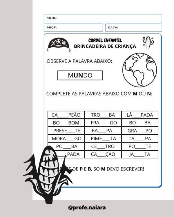 Sequência de atividades: Cordel brincadeira de criança 2° Ano - Imagem 12