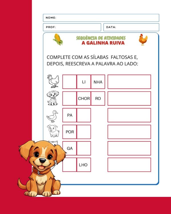 Sequência de Atividades A galinha ruiva 1° ano - Imagem 15