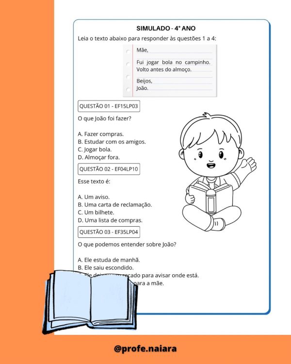 Simulado língua portuguesa 4° ano - Imagem 2