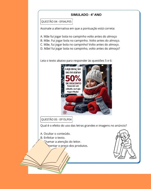 Simulado língua portuguesa 4° ano - Imagem 3