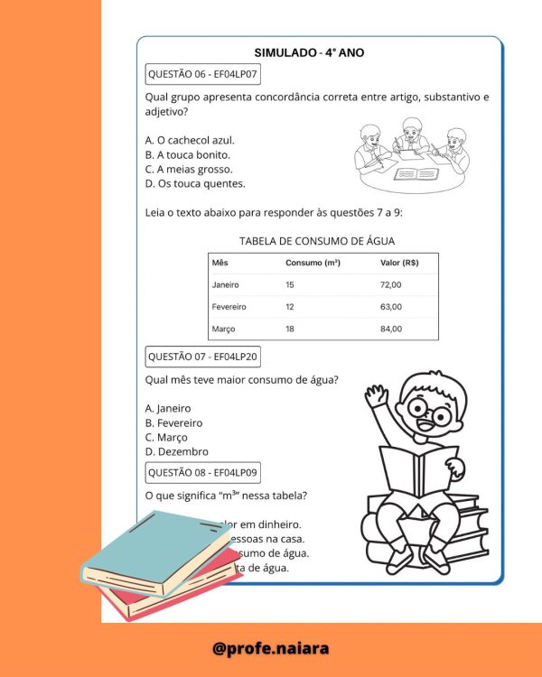 Simulado língua portuguesa 4° ano - Imagem 4