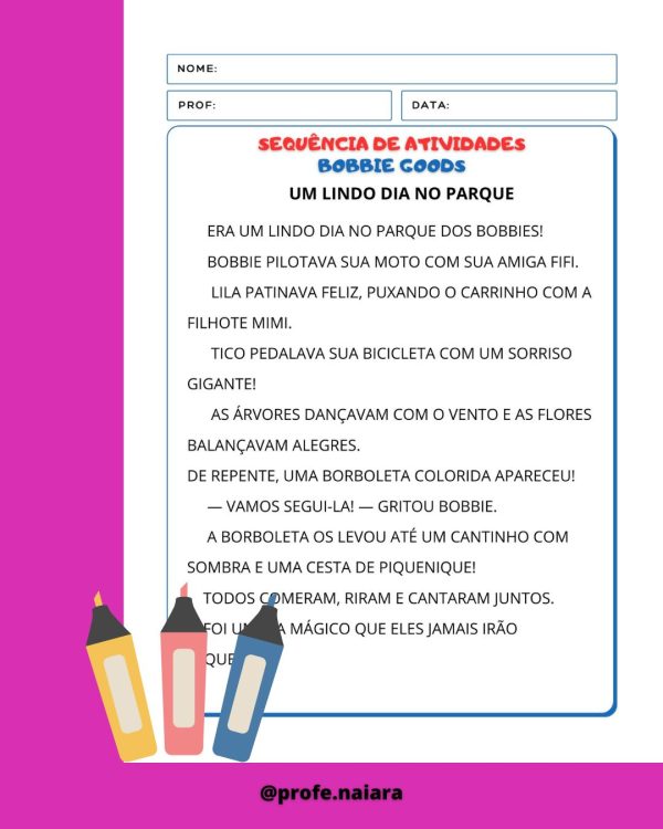 Sequência de Atividades: Bobbie Goodds  2° ano - Imagem 2